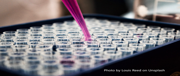 Close up of test tubes
